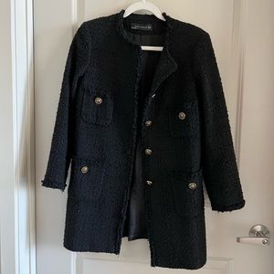Zara “tweed like” mid length jacket